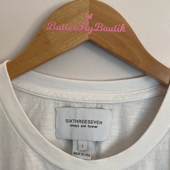 REVOLVE SIXTHREESEVEN VTG Graphic Tee Plage De Grenouille distressed Large NWOT - Picture 8 of 14